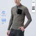 Autumn And Winter New Long Sleeve Men's Casual Half-zip Stand-up Collar Top Nylon Sportswear Running Training Quick-drying Suit_desvips.com