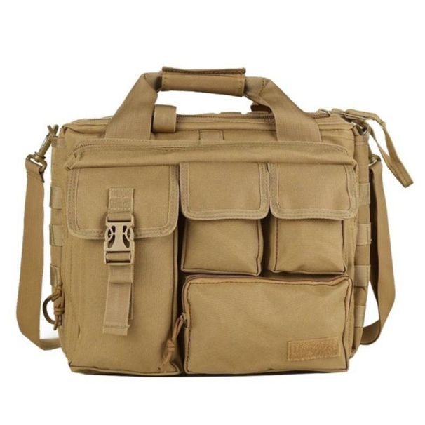 brown Portable Training Field CS Tactical Magazine Gun Messenger Bag_desvips.com