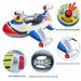 Kids Airplane Inflatable Swim Ring Thickened PVC Pool Float With Anti-Tip Design & Steering Wheel (Includes Repair Kit & Hand Pump)_desvips.com