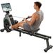 IScooter QK-530 Magnetic Rower – 3kg Flywheel, 16-Level Resistance, Dual Rails, App – Home Aerobic Fitness Machine_desvips.com