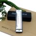 Metal Chromatic Scale Ten Hole Colored Harmonica Alloy Toy Professional Instrument Performance_desvips.com