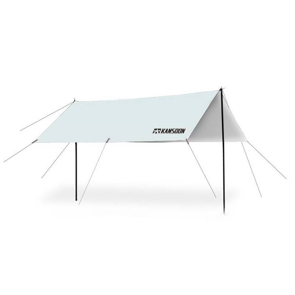 KaySpeed Sky Canopy Outdoor Portable Folding Sunshade Tent Camping Shelter 4*3m TM02 Silver White_desvips.com