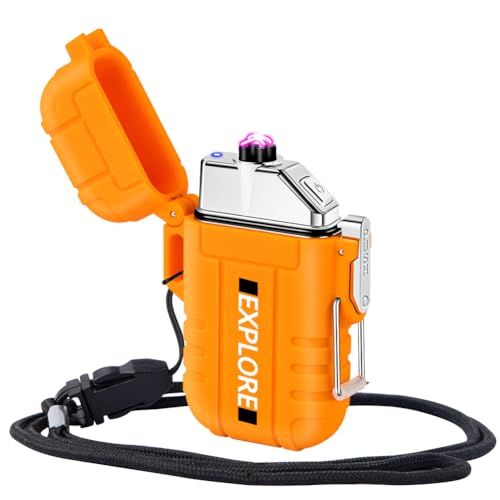 Electric Plasma Lighter And Torch Lighter 2 Pack Outdoor Waterproof Matches Set Includes A Rechargeable Dual Arc Lighter And A Refillable Butane Light_desvips.com