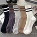 Autumn And Winter Men's Mid Tube Socks Antibacterial Deodorant Sweat Absorbent Breathable Sports No Pilling Trendy Socks Couple Socks_desvips.com