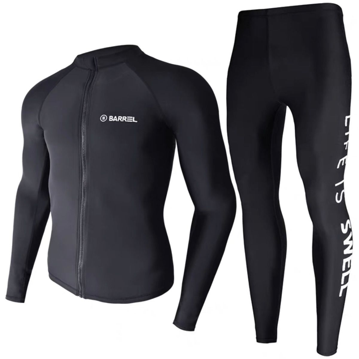 Korean Men's Diving Quick-Dry Sun Protection Jellyfish Surfing Suit Slimming Hot Spring Two-Piece Swimsuit Sleeve Long_desvips.com