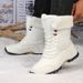 Waterproof Slip-Resistant Couple Winter Snow Boots For Men & Women - High Top Warm Fleece Lined Boots With Rubber Sole For Outdoor & Casual Wear_desvips.com