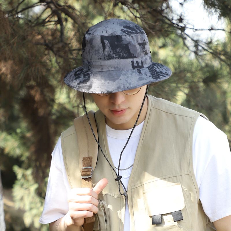Fisherman Hat Summer Outdoor Men's Couple Korean Japanese Style Thin Sun Hat Outdoor Leisure Camping Sun Hat_desvips.com