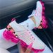 New Sneakers Women Spring Fashion Knitted Fabric Floral Lace Up Ladies Casual Shoes Larged-Size Flats Running Sport_desvips.com
