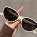 2026 New Retro Brown Cat-Eye Goggles For Women, Slimming Effect, High-End Fashion, UV Protection Polarized Sunglasses For Outdoor Driving And Hiking_desvips.com
