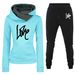 Women's Clothing Women's sweatshirt suit hoodie sports letter LOVE suit fashion and leisure hot style_desvips.com