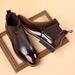 New Casual Comfort Trend Fashion Short Boots Large Size Men's Leather Shoes_desvips.com
