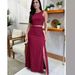 Women's Solid Color Round Neck Sleeveless Top High Waist Slit Skirt Suit_desvips.com
