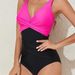 One Piece Swimsuit For Women Twisted Tight Fitting Sexy Halter Neck Solid Color Backless Hot Selling Item_desvips.com