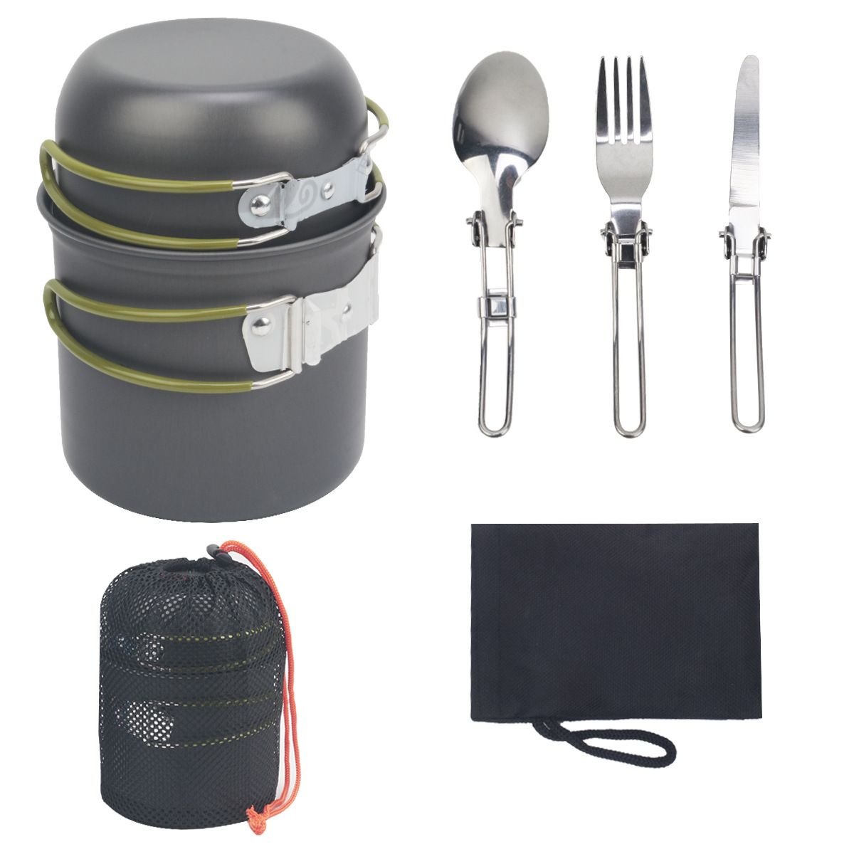 Outdoor For 1-2 People Portable Camping DS-101 Simple And Quick 2-Piece Cookware Set_desvips.com