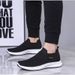 Men Walking Knit Mesh Breathable Lightweight Sneakers Slip-on Mens Casual Shoes Fashion Comfort_desvips.com
