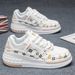 2025 Fshion Sneakers Men's Artificial PU Splicing Low Top Lace-Up Breathable Non-Slip Wear-Resistant Running Shoes 39-44_desvips.com