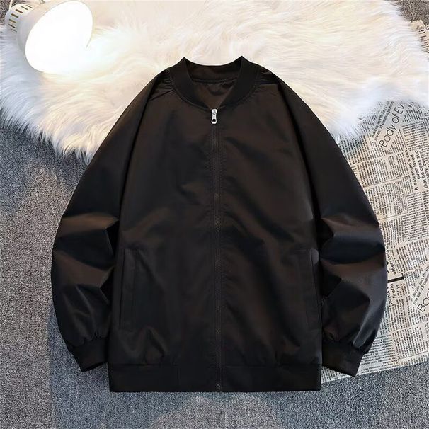 2026 Fashion Baseball Uniform Outerwear Youth/Men Polyester Stand Collar Long Sleeve Casual Loose Zipper Jacket M-4XL_desvips.com