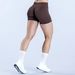 Women's Patchwork Cross Waist Sports Yoga Shorts Low Waist Seamless Fitness Running Tights Hip Lifting_desvips.com
