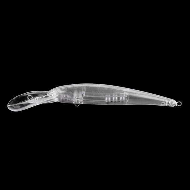 10pcs 12.5cm 8.2g Blank Minnow Body DIY Clear Slow Sinking Wobbler Unpainted Hard Bait For Custom Painting Tackle_desvips.com