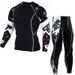 Men's Sports Fitness Clothing Sweat-wicking Running Marathon Tight-fitting Quick-drying High Elastic Two Three_desvips.com