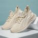 Women Lace Up Sporty Outdoor Flying Weaving Sneakers Comfort Lightweight Non Slip Athletic Shoes For Gym Work Casual_desvips.com