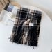 Autumn Loop Yarn Plaid Shawl For Women Winter High-end Red Christmas Scarf Wholesale_desvips.com