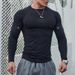 Men's Clothing basketball tights men's sports fitness base training outdoor competition training breathable long sleeved compression clothing_desvips.com