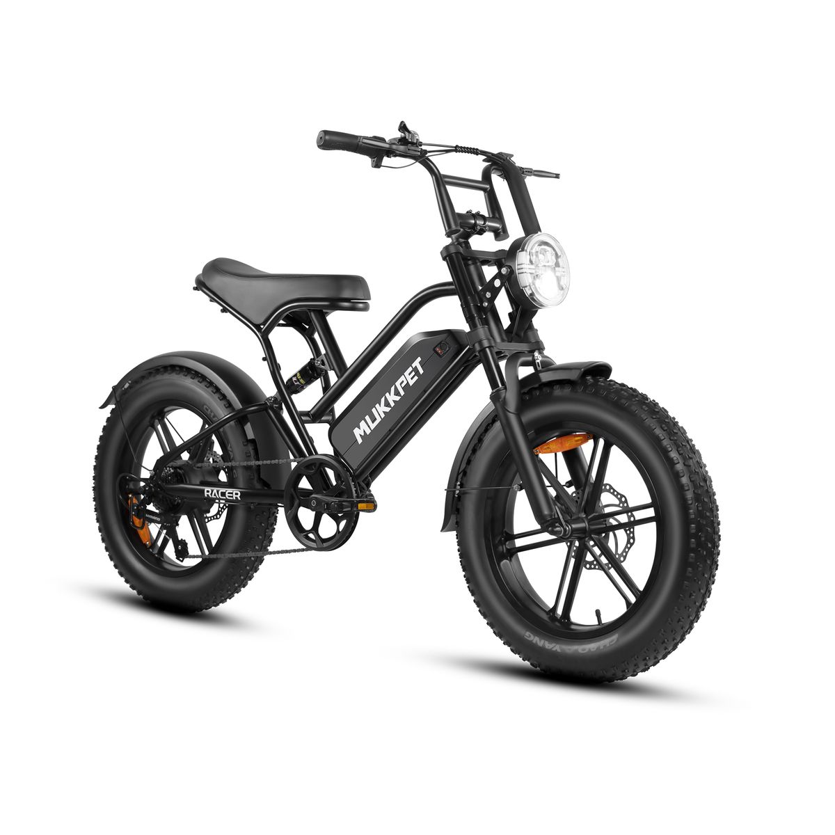 MUKKPET Racer Electric Bike, 48V 18Ah Removable Battery, Dual Suspension_desvips.com