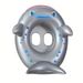 1pc Thickened PVC Silvery Shark Swimming Ring, Inflatable Water Floating Mount Swimming Circle_desvips.com