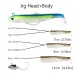 TEKNIK Jig Head 2pcs/bag Jig Lure Black Minnow 5g 10g 15g 25g 40g Jigging Lure For Seabass Black Minnow Spinning Artificial Bait_desvips.com