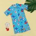 Mother & Kids New Style Boy's One Piece Swimsuit Short Sleeve Zipper Shark Pattern Children's Swimsuit Comfortable High Elastic High Quality Swimsuit_desvips.com