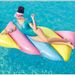 Swimming Rings Candy Color Marshmallow Adult Water Inflatable Floating Island Cloud Rainbow Floating Bed Floating Row_desvips.com