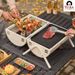 Thickened BBQ Grill Outdoor Portable Multifunctional Grill With Chimney Grill Double Sided Home Charcoal Stove Camping Barbecue_desvips.com