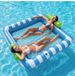 Thickened Square Lounger Pool Inflatable Summer Entertainment Double Size Waterbed Stripe Design For Pool Accessories_desvips.com
