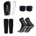 Four Piece Set Of Shin Guards, Football Socks, Socks And Straps Set, Children's Sports Shin Guards, Mid Tube Socks And Protective Gear_desvips.com