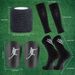 Premium Football Socks With Built-in Shin Guards - Breathable, Anti-Slip & Lightweight For Men & Women (Black/White, Size L)_desvips.com