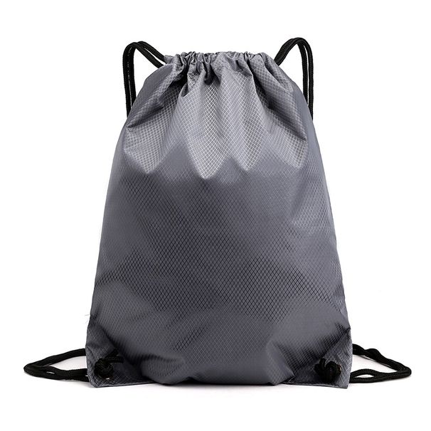 Unisex Drawstring Backpack - Lightweight Foldable Gym Bag For Basketball Shoes & Sports Gear, Custom Logo Oxford Fabric Carryall_desvips.com