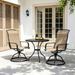 Set Of 2 Swivel Patio Dining Chairs With 360° Rocking Motion And High Back Design For Outdoor Use_desvips.com