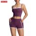 Cross-Border Color-Block Yoga Outfit Set Spring Summer Outerwear Stretchy Fitness Two-Piece Sports Camisole Tank_desvips.com
