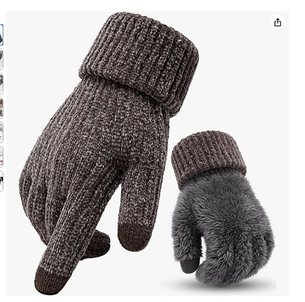 Double-Layer Thickened Autumn And Winter Touchscreen Fleece Chenille Outdoor Cycling Warm Two-Layer_desvips.com