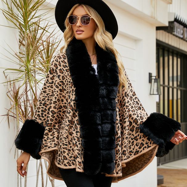Women's Clothing autumn and winter rex rabbit fur warm thickened cloak shawl coat women_desvips.com