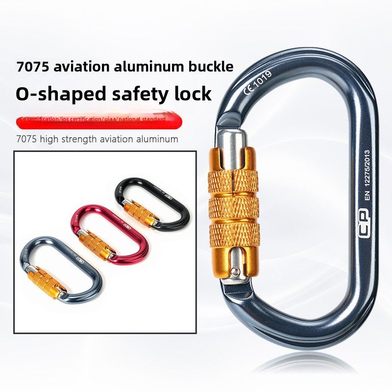 Cross-Border Aviation Aluminum O-Type Automatic Climbing Firefighting Outdoor Work Safety Master Lock Mountaineering_desvips.com