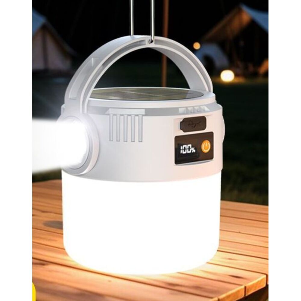 Solar Camping Rechargeable Outdoor Long Battery Life Night Market Lighting Lamp For Stall And Tent Emergency Home Use_desvips.com