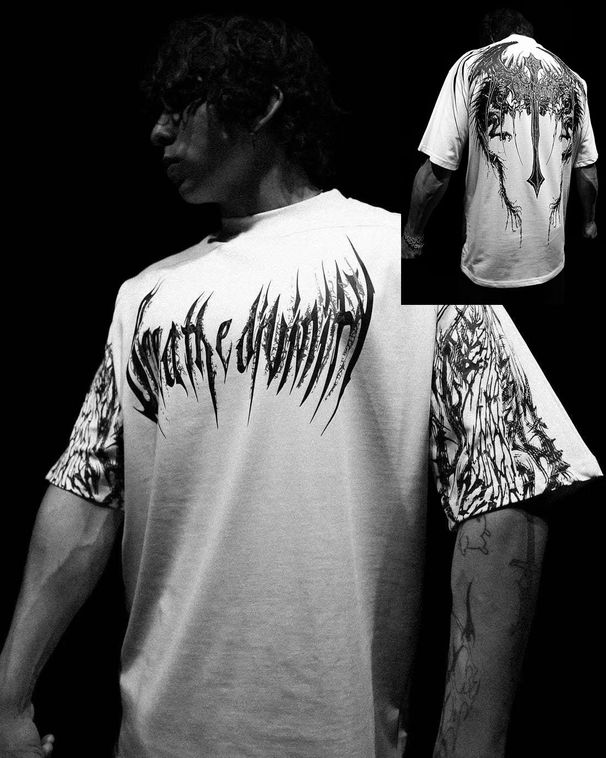 2025 Devil Cross Print T-Shirt Summer Versatile Short Sleeve Crew Neck Men's Top Hot Sale_desvips.com