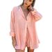 Women's Clothing sexy two-piece suit for women beach sunscreen shirt shorts suit_desvips.com