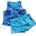 Boxers Two-piece Swimsuit Trend Printed Beach Swimsuit Set_desvips.com