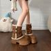 001 001 Thick-Soled Mid-Calf Snow Boots For Women 25 New Winter Sheepskin Fleece-Lined Altay Warm Fur Cotton Shoes JX_desvips.com