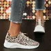 Fi Leopard Knitted Autumn Slide Walking Womens Lightweight Casual Sports Shoes Plus Size M241029_desvips.com