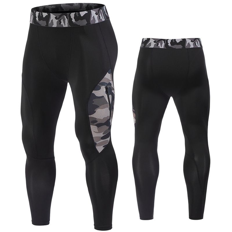 Men's Sports Leggings Cross Border Style High Elasticity Breathable Quick Drying For Running Basketball Training Autumn Winter_desvips.com