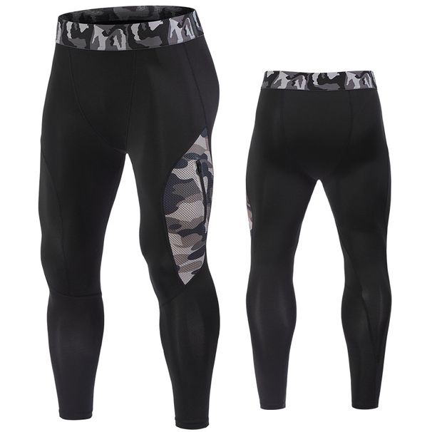 Men's Sports Leggings Cross Border Style High Elasticity Breathable Quick Drying For Running Basketball Training Autumn Winter_desvips.com